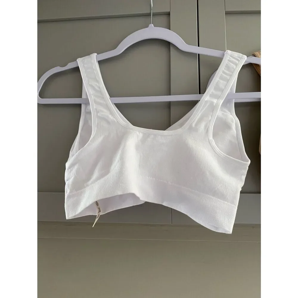 Rhonda Shear Seamless Support Bralette - White and Nude and Black in size XL